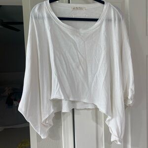 We The Free White Draped Blouse